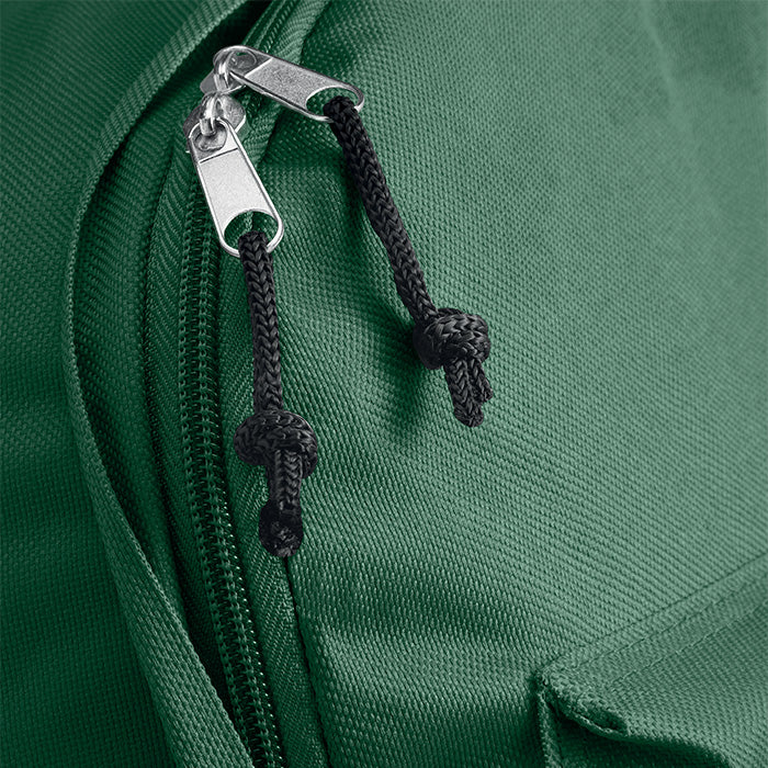 Rucksack mit Fronttasche und Reißverschluss. 600D Polyester