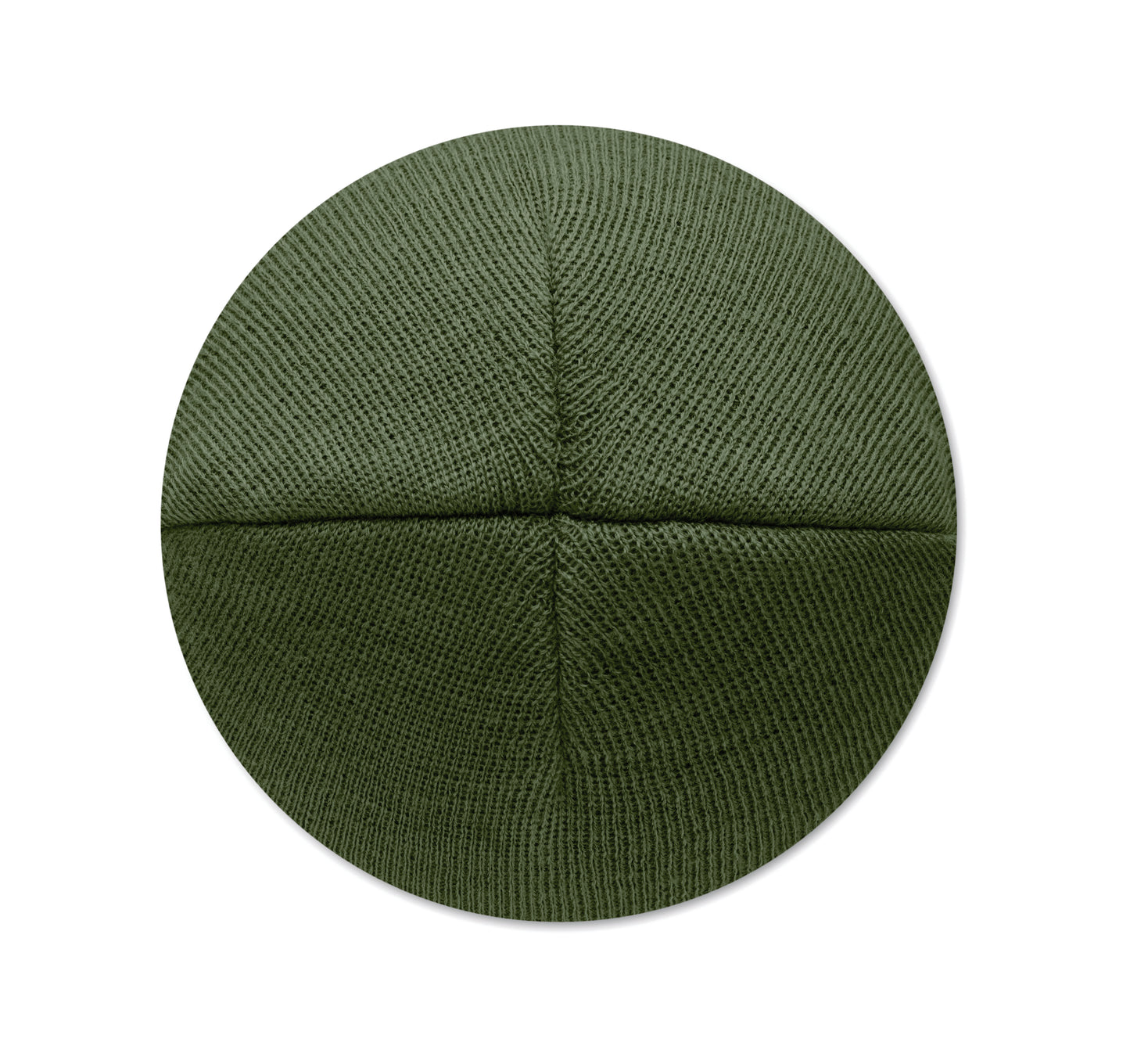 Beanie aus softem elastischem RPET-Polyester. Mit Umschlag und Aufnäher. Unisex.