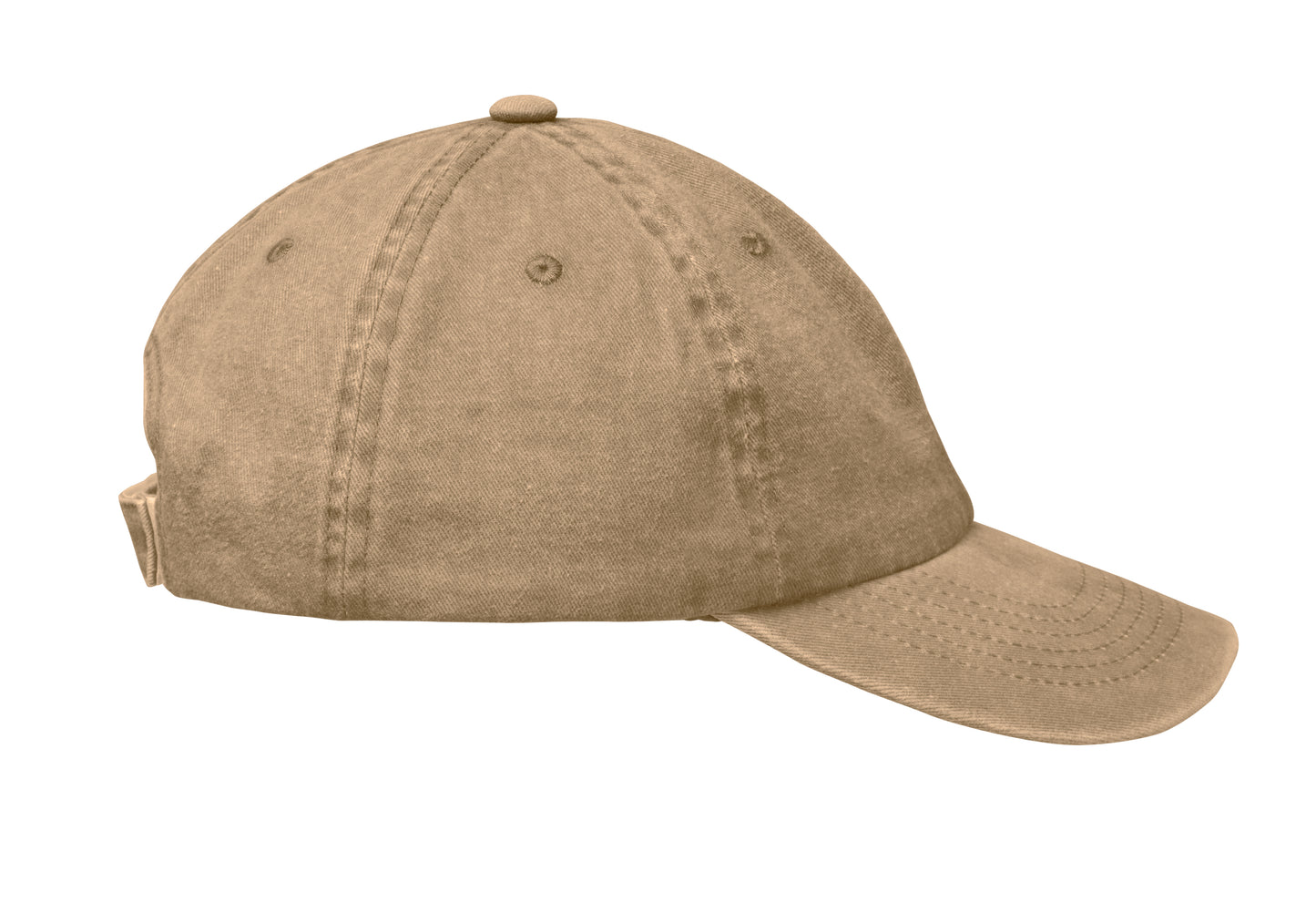 Baseball Kappe. 6 Panele. Verstellbarer Klettverschluss. Vintage-Style. 6 farblich abgestimmte umstickte Belüftungslöcher.