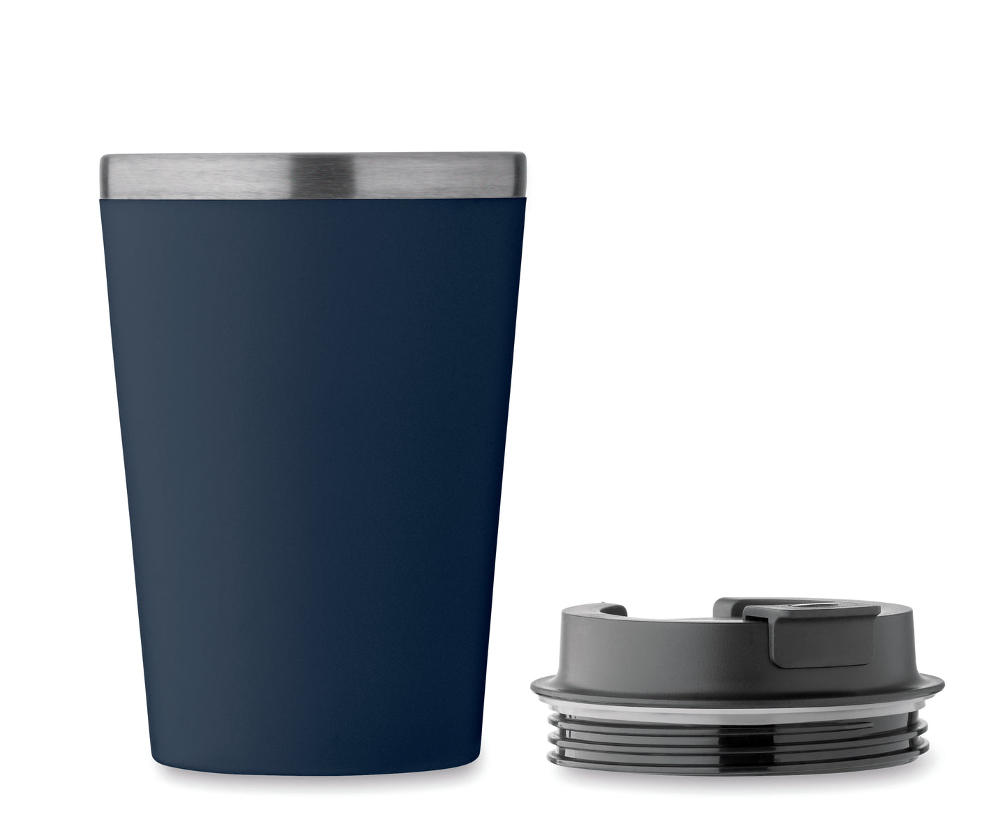 Doppelwandiger Trinkbecher. Äußere Schicht aus PP Innenwand aus recyceltem Edelstahl (90 %