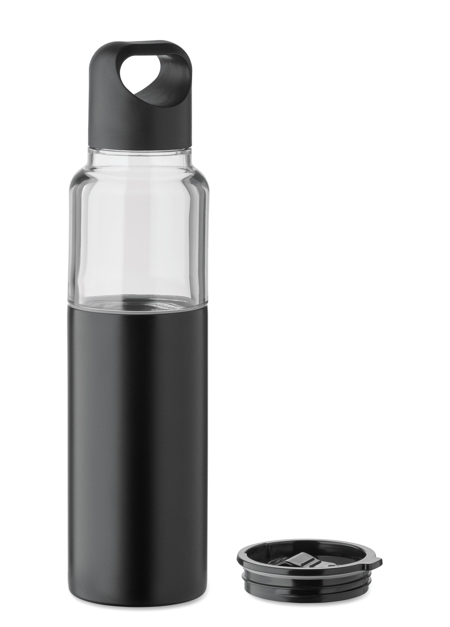 2in1 Flasche aus Tritan mit doppelwandigem Trinkbecher aus recyceltem Edelstahl (90 %