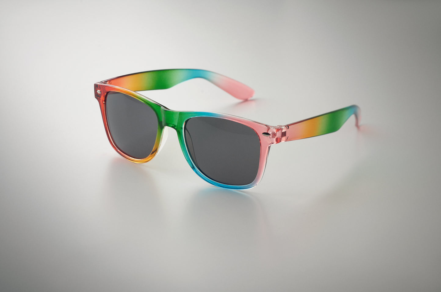 Regenbogenfarbige Sonnenbrille mit Rahmen aus PC. UV400-Schutz.