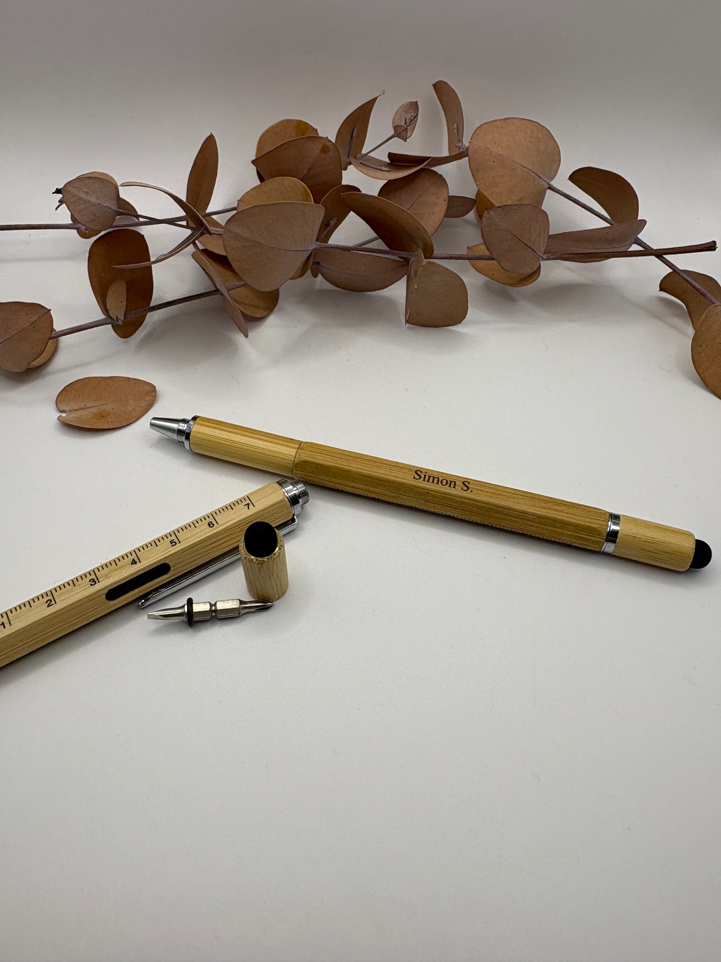 Multitool Bambus Stift mit Gravur