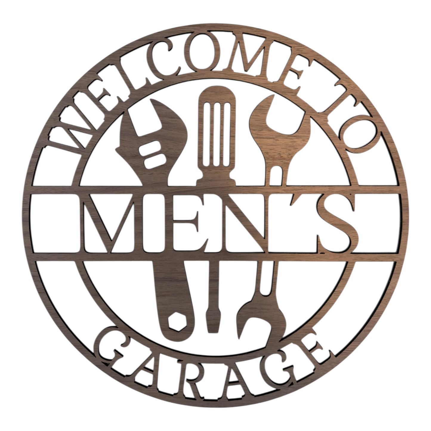 Garage Türschild mit Wunschname aus Holz