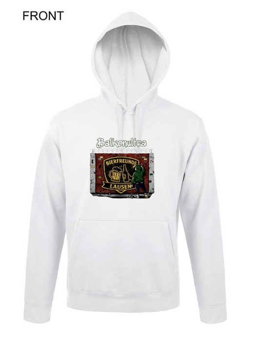 Balkonultra Hoodie – Weiß Limitierte Edition Bierfreunde
