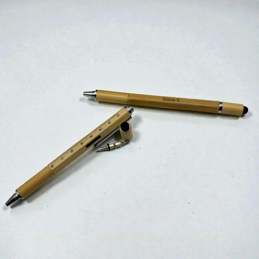 Multitool Bambus Stift mit Gravur