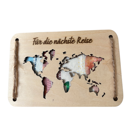 Geschenkkarte "Weltkarte"