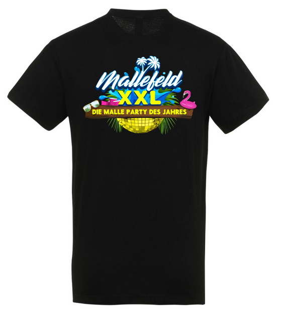 Mallefeld XXL Festival T-Shirt Schwarz