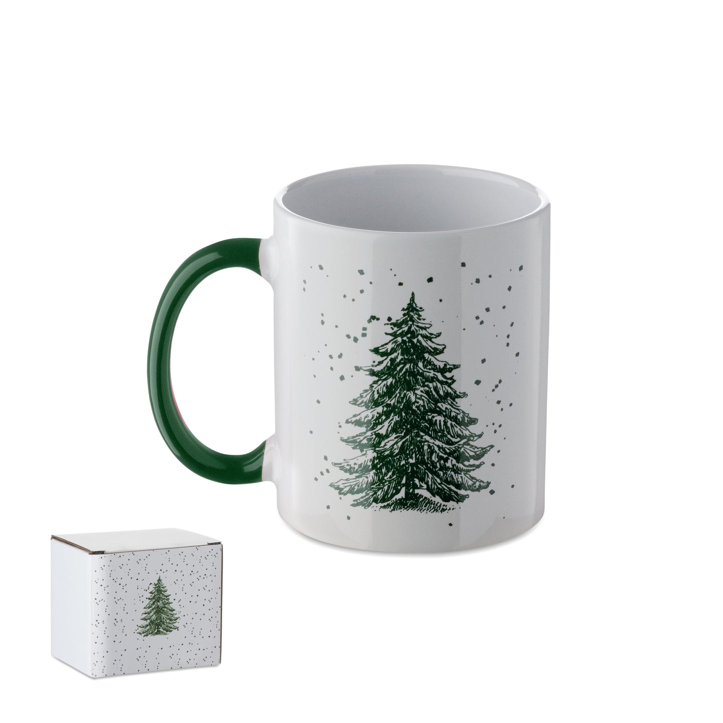 Becher aus Keramik mit saisonalem Dekor. Inkl. passender Geschenkkarton. Füllmenge: 300 ml.