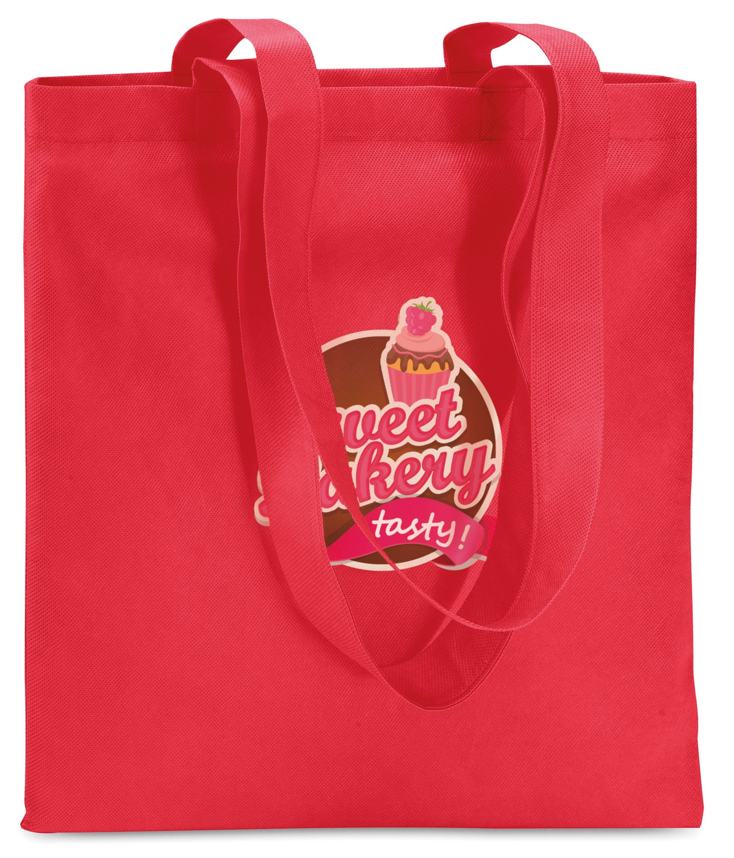 Non Woven Shopper mit langen Tragegriffen. 80 g/m².