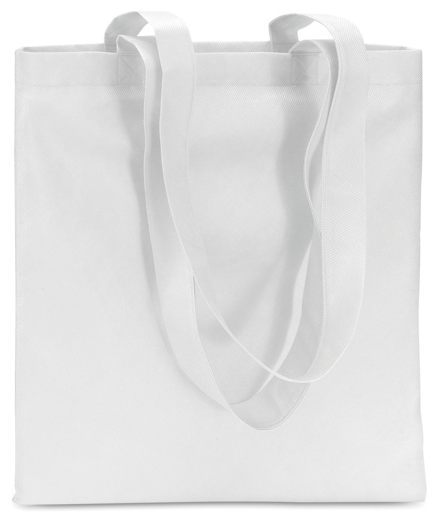 Non Woven Shopper mit langen Tragegriffen. 80 g/m².