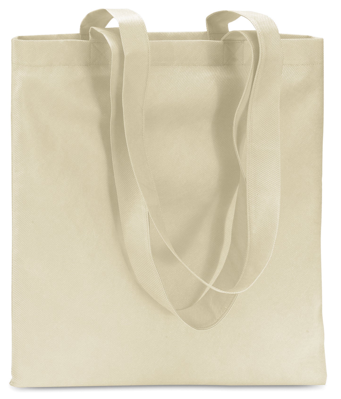 Non Woven Shopper mit langen Tragegriffen. 80 g/m².