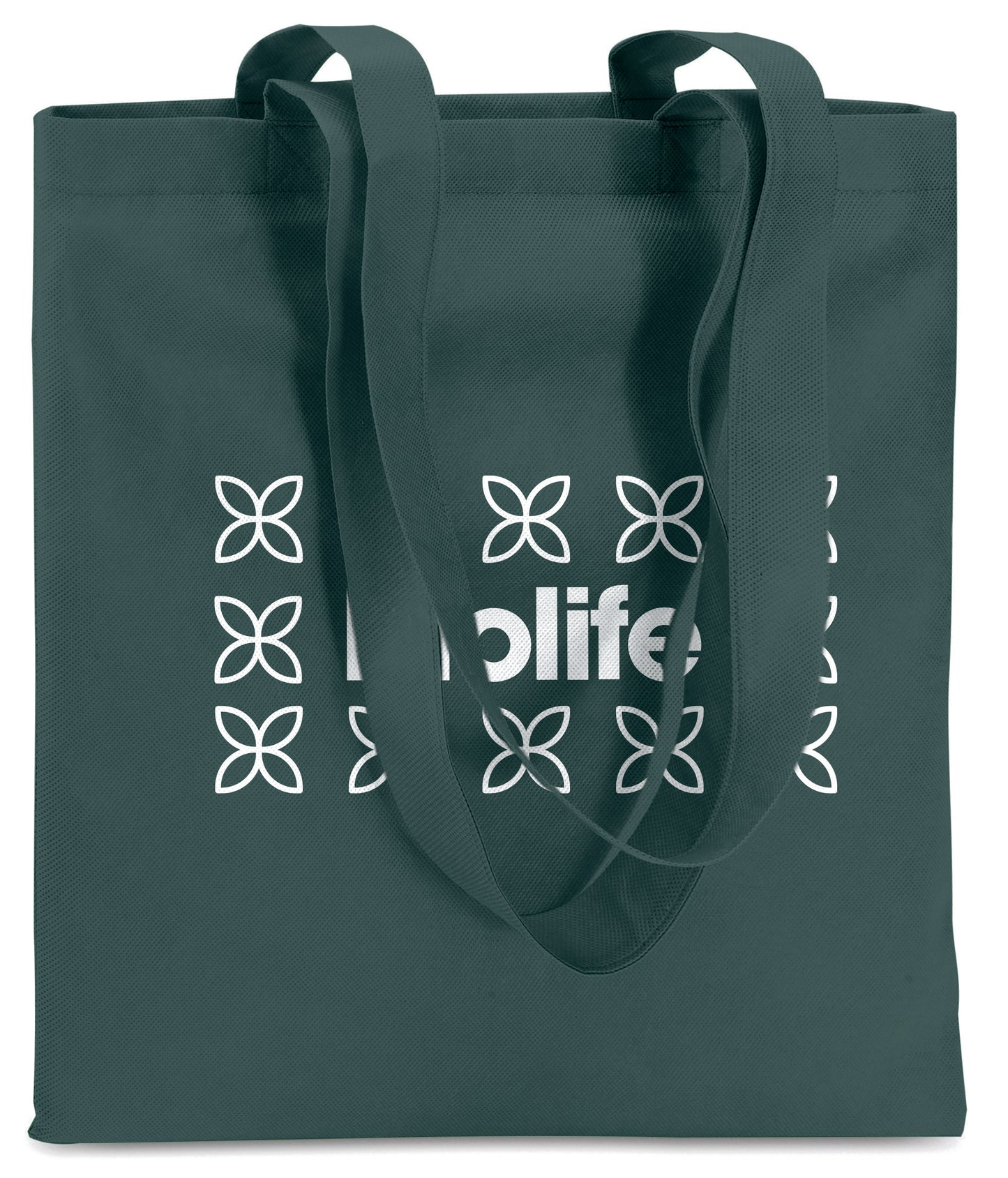 Non Woven Shopper mit langen Tragegriffen. 80 g/m².