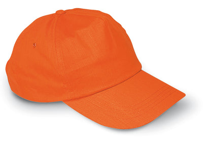 Baseball Kappe. 5 Panele. Verstellbarer Kunststoffverschluss. Farblich abgestimmte Belüftungslöcher mit Metallösen. Baumwoll-Twill