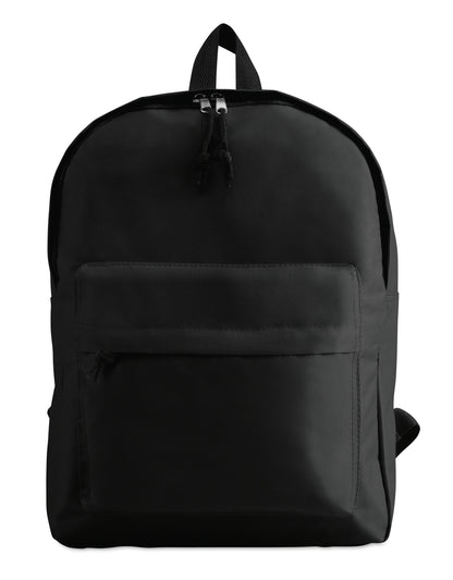 Rucksack mit Fronttasche und Reißverschluss. 600D Polyester