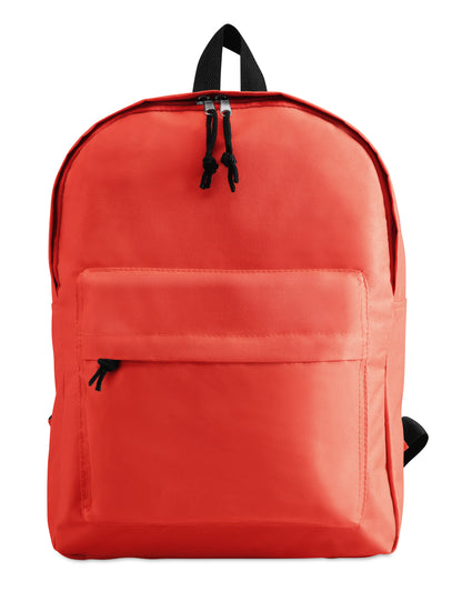 Rucksack mit Fronttasche und Reißverschluss. 600D Polyester