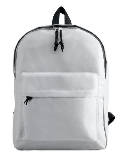 Rucksack mit Fronttasche und Reißverschluss. 600D Polyester