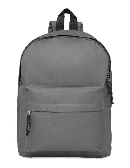 Rucksack mit Fronttasche und Reißverschluss. 600D Polyester
