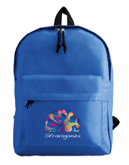 Rucksack mit Fronttasche und Reißverschluss. 600D Polyester