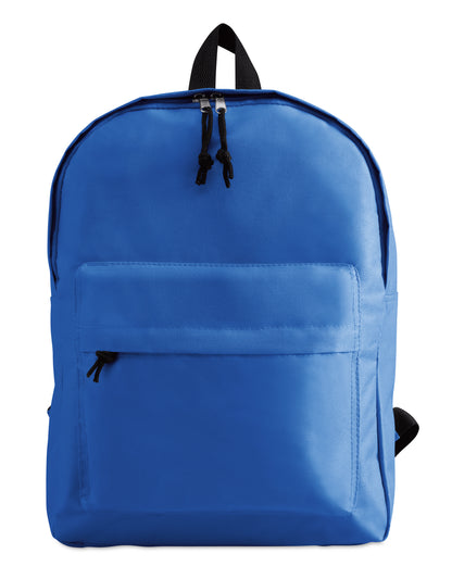 Rucksack mit Fronttasche und Reißverschluss. 600D Polyester