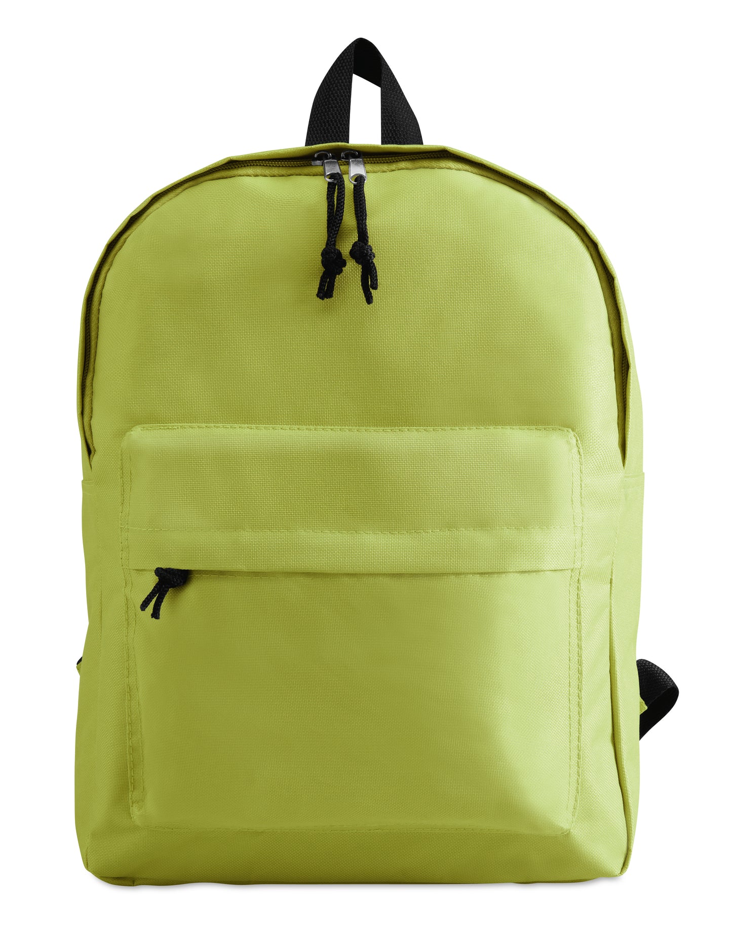 Rucksack mit Fronttasche und Reißverschluss. 600D Polyester
