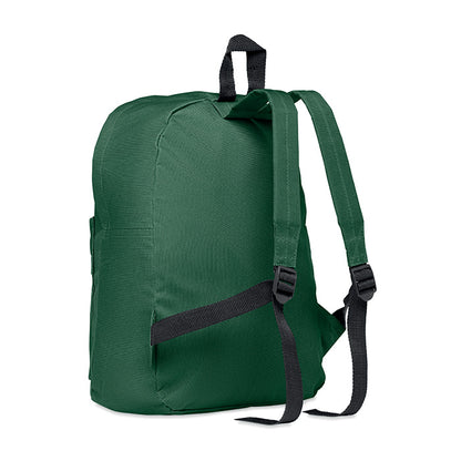 Rucksack mit Fronttasche und Reißverschluss. 600D Polyester