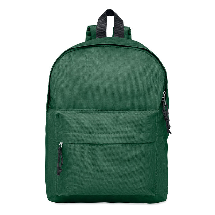 Rucksack mit Fronttasche und Reißverschluss. 600D Polyester