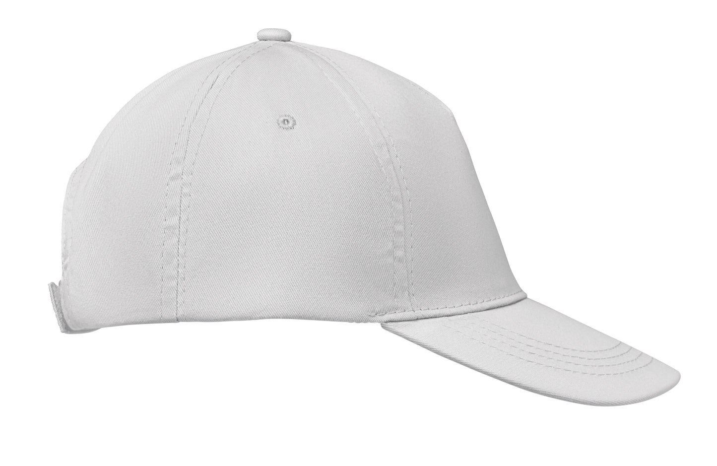 5-Panel-Baseball Cap aus Baumwolltwill 160 g/m² mit verstellbarem Klettverschluss. Größe 7 1/4.