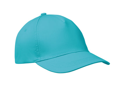 5-Panel-Baseball Cap aus Baumwolltwill 160 g/m² mit verstellbarem Klettverschluss. Größe 7 1/4.