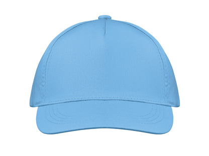 5-Panel-Baseball Cap aus Baumwolltwill 160 g/m² mit verstellbarem Klettverschluss. Größe 7 1/4.