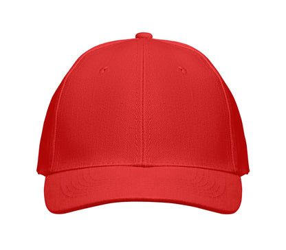 6-Panel-Baseball Cap aus gebürsteter Baumwolle 260 g/m² mit Schnalle aus Edelstahl. Größe