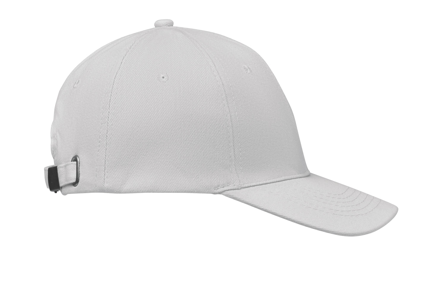 6-Panel-Baseball Cap aus gebürsteter Baumwolle 260 g/m² mit Schnalle aus Edelstahl. Größe