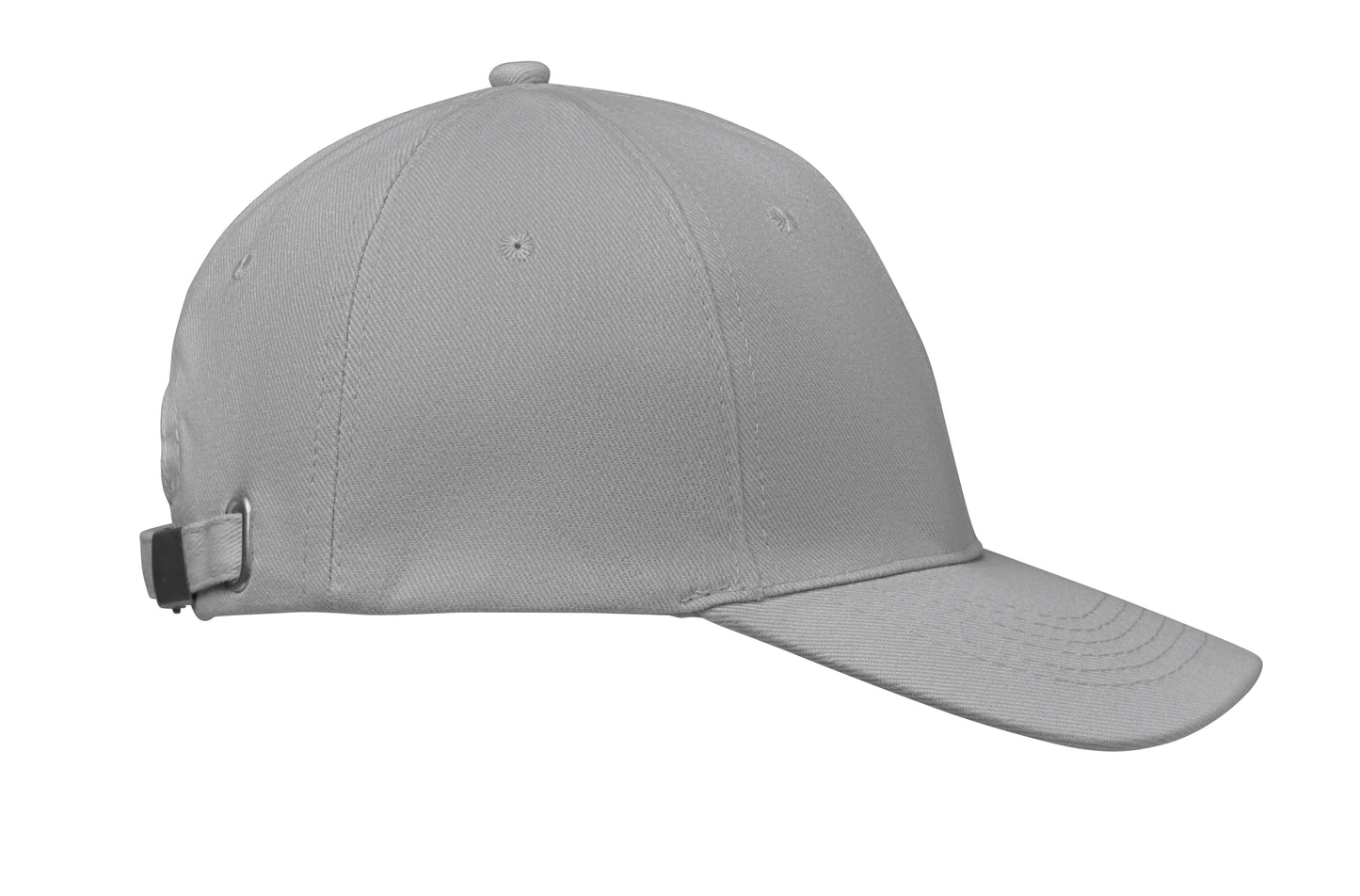 6-Panel-Baseball Cap aus gebürsteter Baumwolle 260 g/m² mit Schnalle aus Edelstahl. Größe