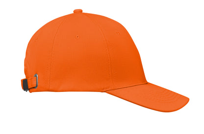 6-Panel-Baseball Cap aus gebürsteter Baumwolle 260 g/m² mit Schnalle aus Edelstahl. Größe