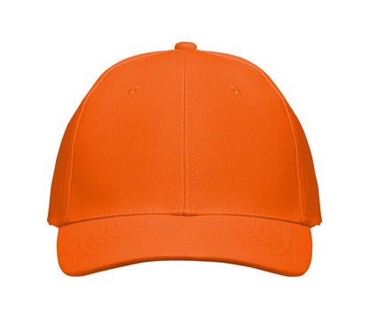 6-Panel-Baseball Cap aus gebürsteter Baumwolle 260 g/m² mit Schnalle aus Edelstahl. Größe