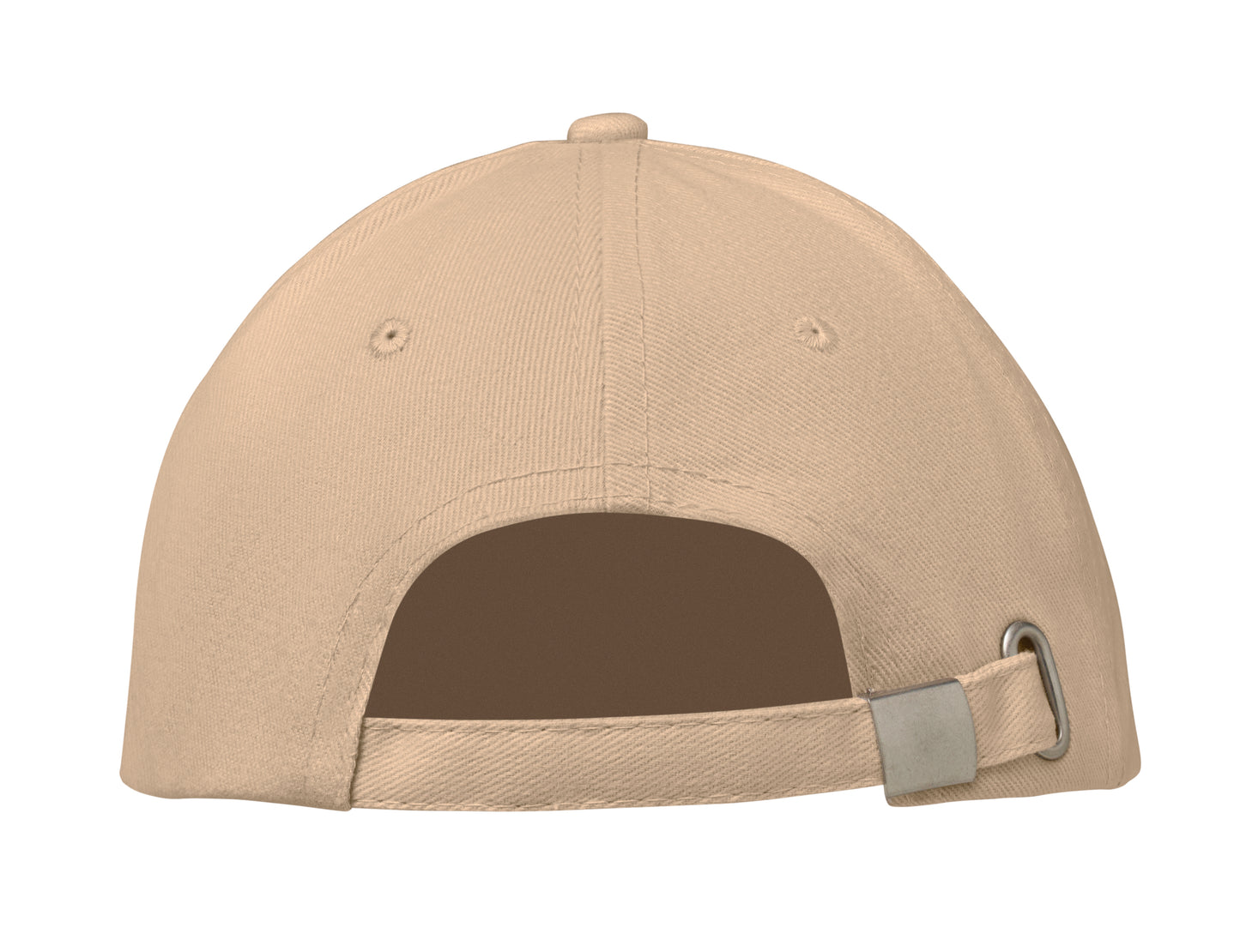 6-Panel-Baseball Cap aus gebürsteter Baumwolle 260 g/m² mit Schnalle aus Edelstahl. Größe