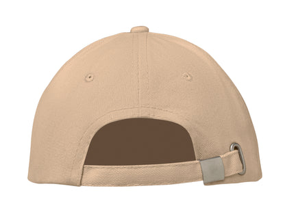 6-Panel-Baseball Cap aus gebürsteter Baumwolle 260 g/m² mit Schnalle aus Edelstahl. Größe