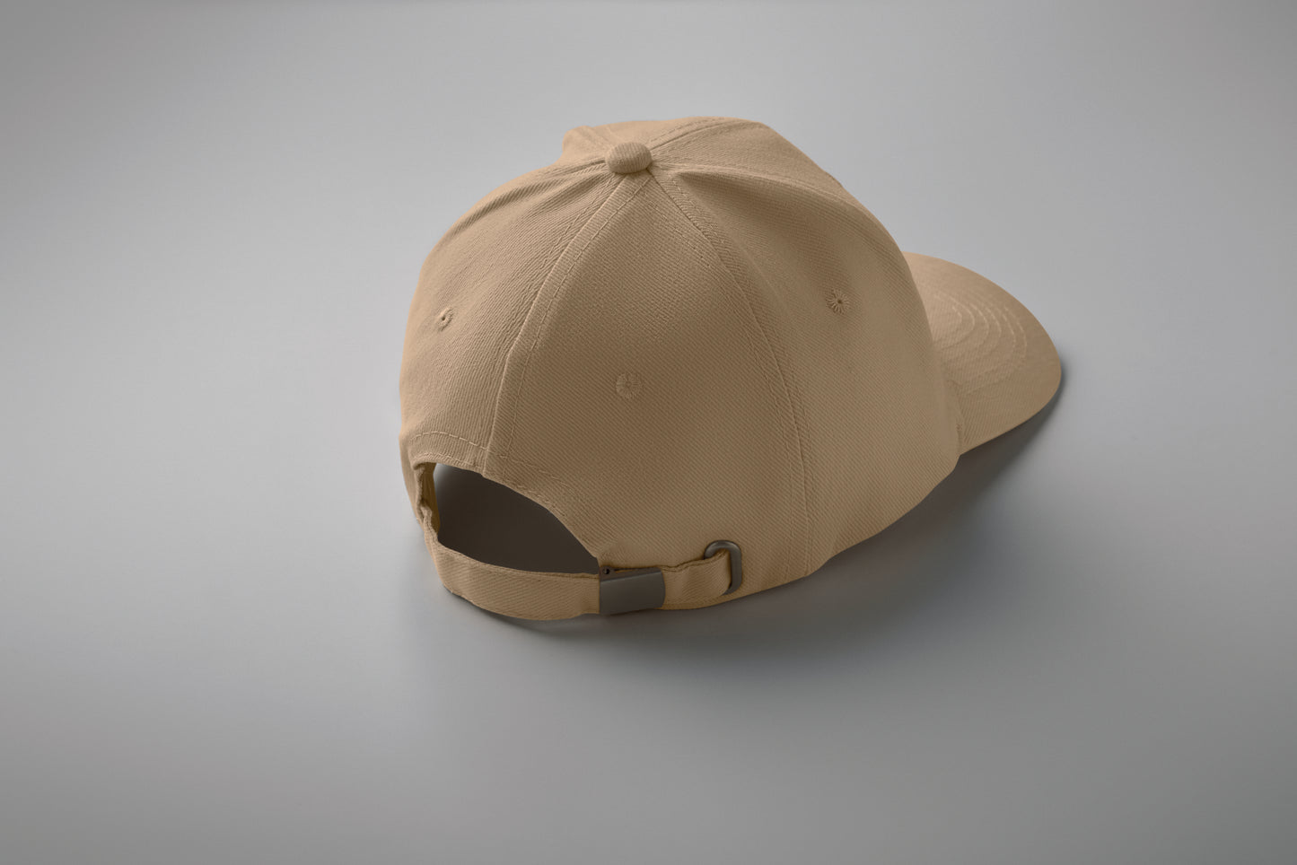 6-Panel-Baseball Cap aus gebürsteter Baumwolle 260 g/m² mit Schnalle aus Edelstahl. Größe