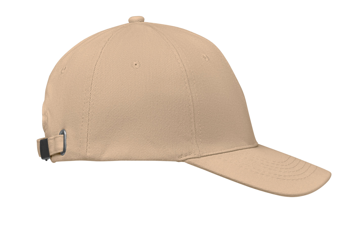 6-Panel-Baseball Cap aus gebürsteter Baumwolle 260 g/m² mit Schnalle aus Edelstahl. Größe