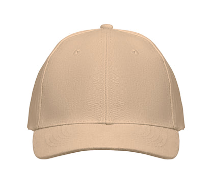 6-Panel-Baseball Cap aus gebürsteter Baumwolle 260 g/m² mit Schnalle aus Edelstahl. Größe