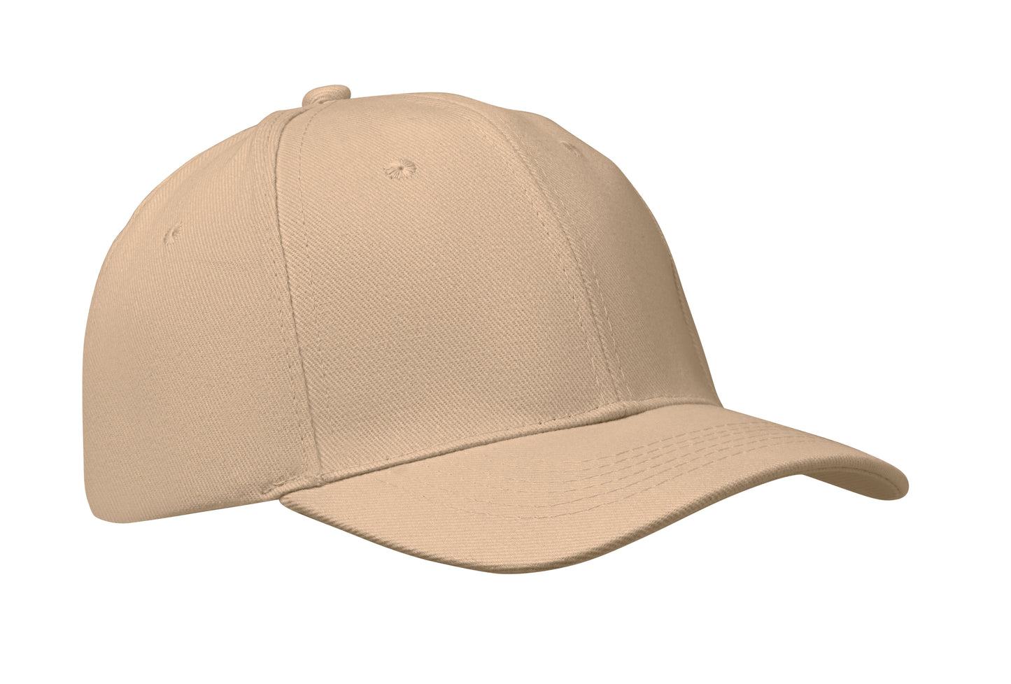 6-Panel-Baseball Cap aus gebürsteter Baumwolle 260 g/m² mit Schnalle aus Edelstahl. Größe