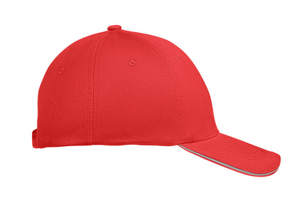 6-Panel-Baseball Cap aus gebürsteter Baumwolle 260 g/m² mit Schnalle aus Edelstahl. Größe