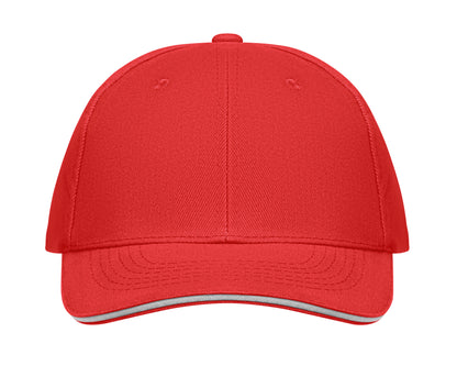 6-Panel-Baseball Cap aus gebürsteter Baumwolle 260 g/m² mit Schnalle aus Edelstahl. Größe