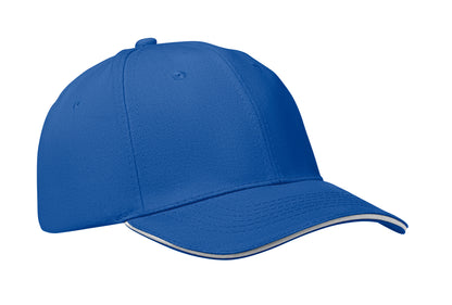 6-Panel-Baseball Cap aus gebürsteter Baumwolle 260 g/m² mit Schnalle aus Edelstahl. Größe
