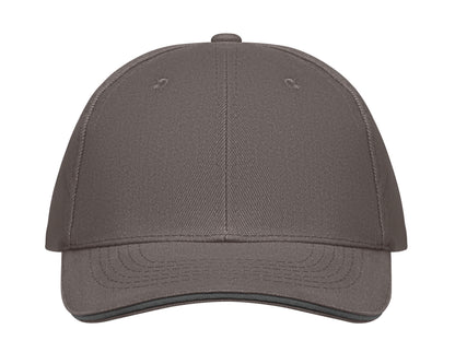 6-Panel-Baseball Cap aus gebürsteter Baumwolle 260 g/m² mit Schnalle aus Edelstahl. Größe