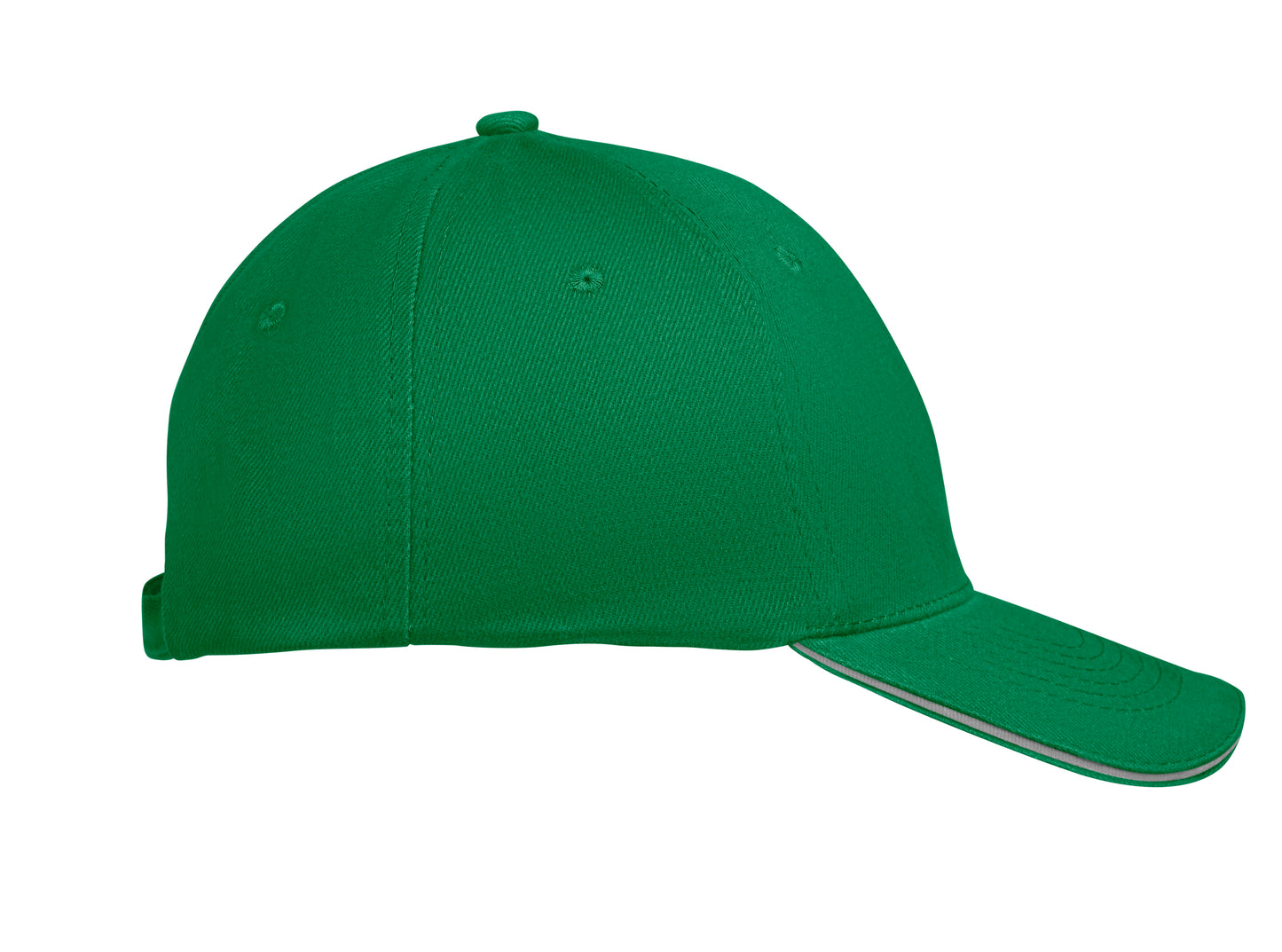 6-Panel-Baseball Cap aus gebürsteter Baumwolle 260 g/m² mit Schnalle aus Edelstahl. Größe