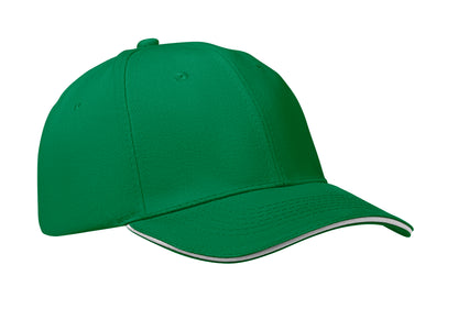 6-Panel-Baseball Cap aus gebürsteter Baumwolle 260 g/m² mit Schnalle aus Edelstahl. Größe
