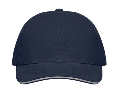 6-Panel-Baseball Cap aus gebürsteter Baumwolle 260 g/m² mit Schnalle aus Edelstahl. Größe