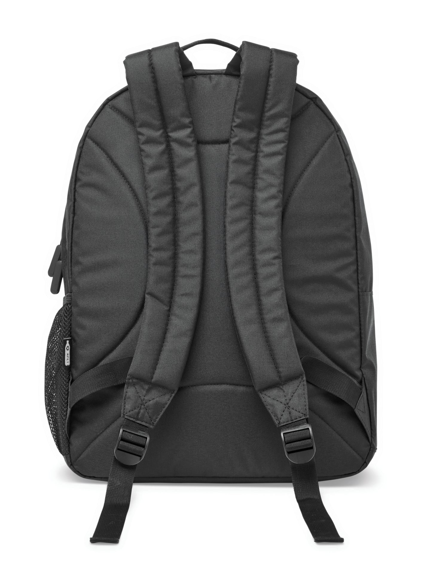 15'' Laptop-Rucksack aus 300D RPET-Polyester. Mit 2 großen Reißverschlussfächern Taschen mit 2fach