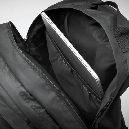 15'' Laptop-Rucksack aus 300D RPET-Polyester. Mit 2 großen Reißverschlussfächern Taschen mit 2fach
